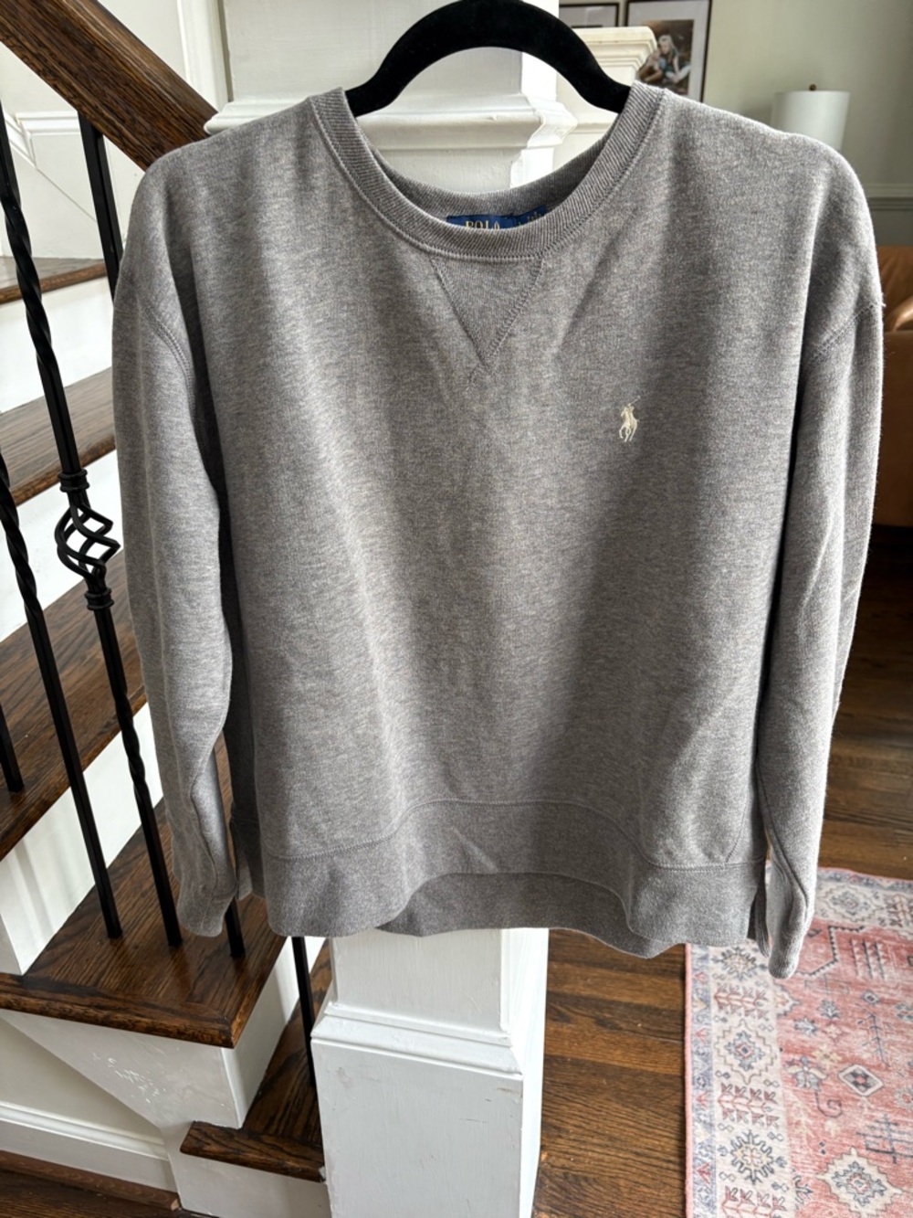 Polo by Ralph Lauren Logo Gray Crewneck Sweatshirt - Picture 6 of 9